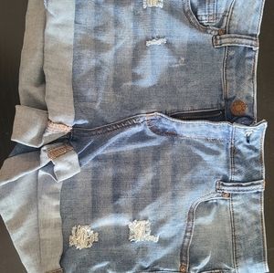 Blue savvy denim shorts